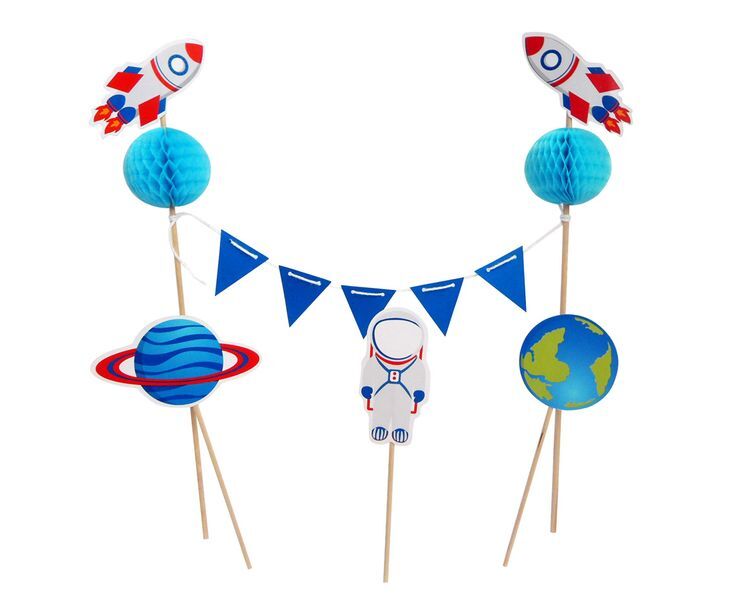 44-teiliges Weltraum-Party-Dekoset Mit Planeten & Wirbeln – Perfekt Für Geburtstage & Babypartys!