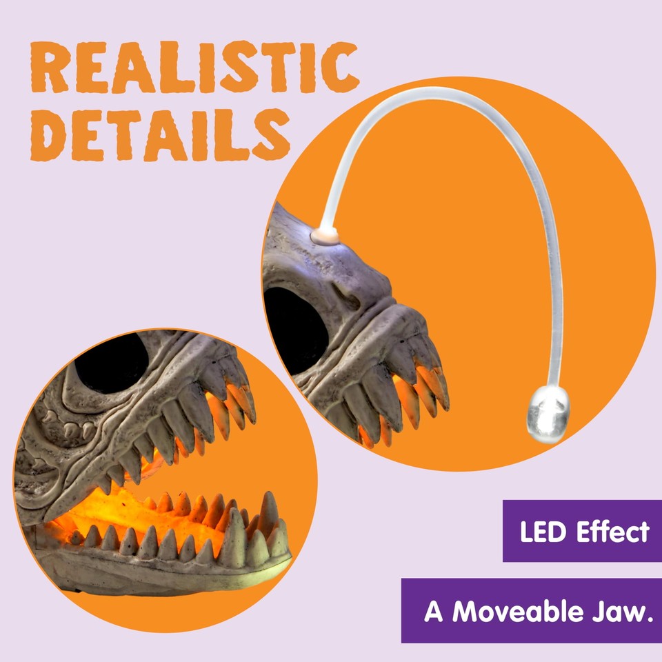 Halloween Skeleton Fish Skeleton Halloween Decor,Plastic Skeleton with