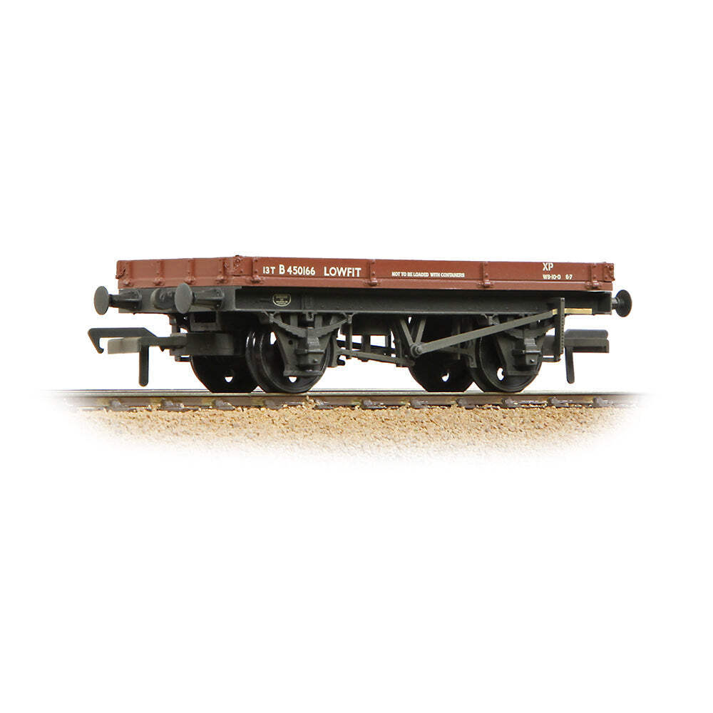 Bachmann 37-479C OO Gauge 1 Plank 'Lowfit' Wagon BR Bauxite (Late) [W]