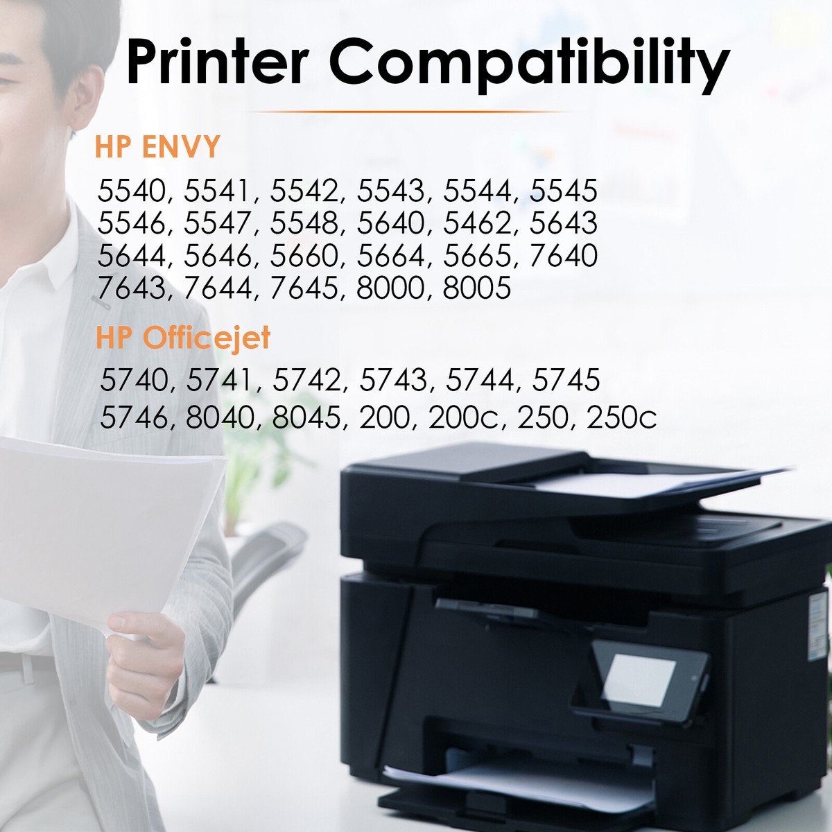 CARTUCCE XXL PER HP 62XL OfficeJet 200 250 Mobile 5740 5742 5744 5643 8040 8045 EUR 24,66 - IT - Foto 8