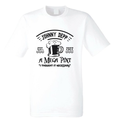  Johnny Depp quote  A MEGA PINT? I thought it necessary Adults T-Shirt unisex - Picture 9 of 12