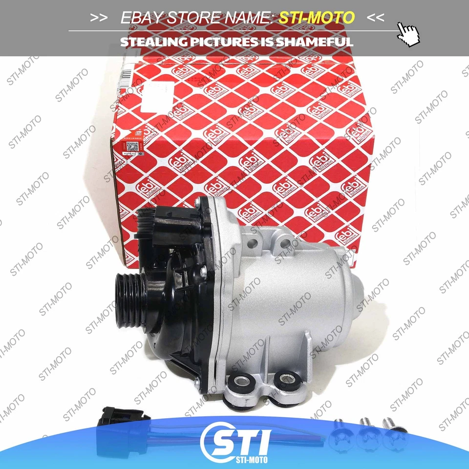 FEBI Electric Water Pump W/ Thermostat For BMW E60 335i E82 535i N54 X3 X5 N55 - Image 2 of 4