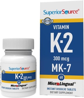 Superior Source Vitamin K2 MK-7 (Menaquinone-7),300 mcg - Bone Strength&Health S