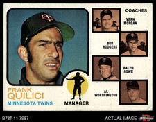 1973 Topps #49 Frank Quilici Twins Leaders BRN VARIATION MANAGER COACH 3 - VG