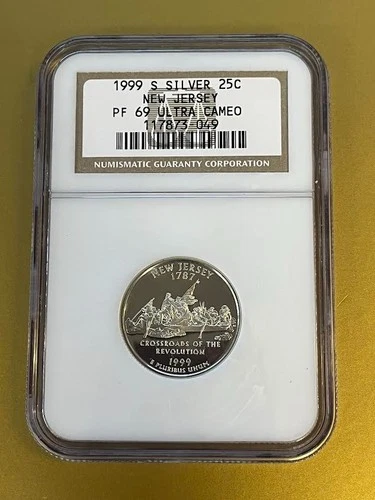 1999-S Silver New Jersey State Quarter - NGC PF69 ULTRA CAMEO