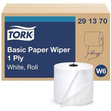 Tork 291370 1-Ply 7.68" x 1150' Basic Paper Wiper Roll Towel - WHT (4/CT) New