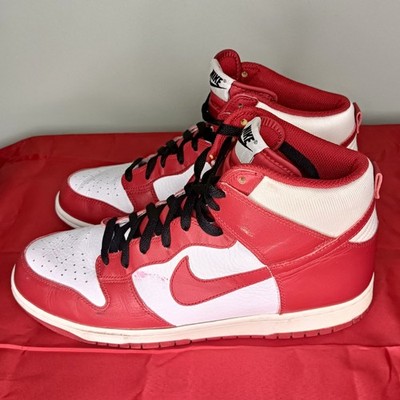 Nike Dunk High 2009 White Varsity University Red St Johns 317982-162 Size US 11