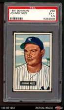 1951 Bowman #50 Johnny Mize Yankees HOF PSA 5.5 - EX+