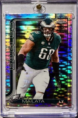 Jordan Mailata RARE TOPPS CHROME PULSAR REFRACTOR INVESTMENT CARD PHI EAGLES SP