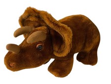 Dakin Triceratops Dinosaur Plush Brown 1980 Korea Prehistoric Pets Stuffed Pets