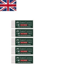 Efficient White Erasers - 5 Pack of PVC-Free, Smear-Resistant for Every Need