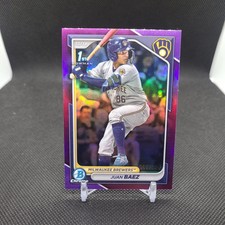 JUAN BAEZ 2024 BOWMAN CHROME PROSPECTS TRUE PURPLE REFRACTOR (RC) 82/250