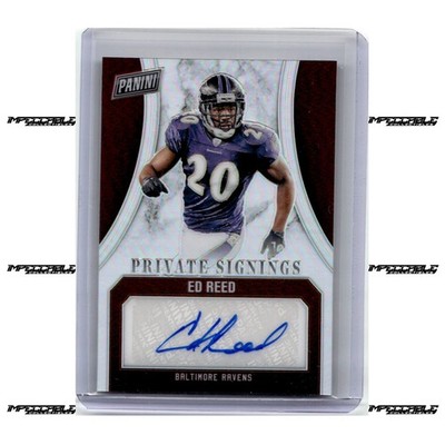 2025 Panini Black Friday - Silver Prizm #ER Ed Reed Auto 9/52 Private Signings