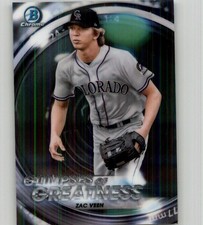 2020 Bowman Draft Zac Veen Glimpses of Greatness #GOG-ZV Colorado Rockies