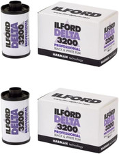 2 pack Ilford DELTA 3200 Professional - Black  white  135  36 exp exp 02/26
