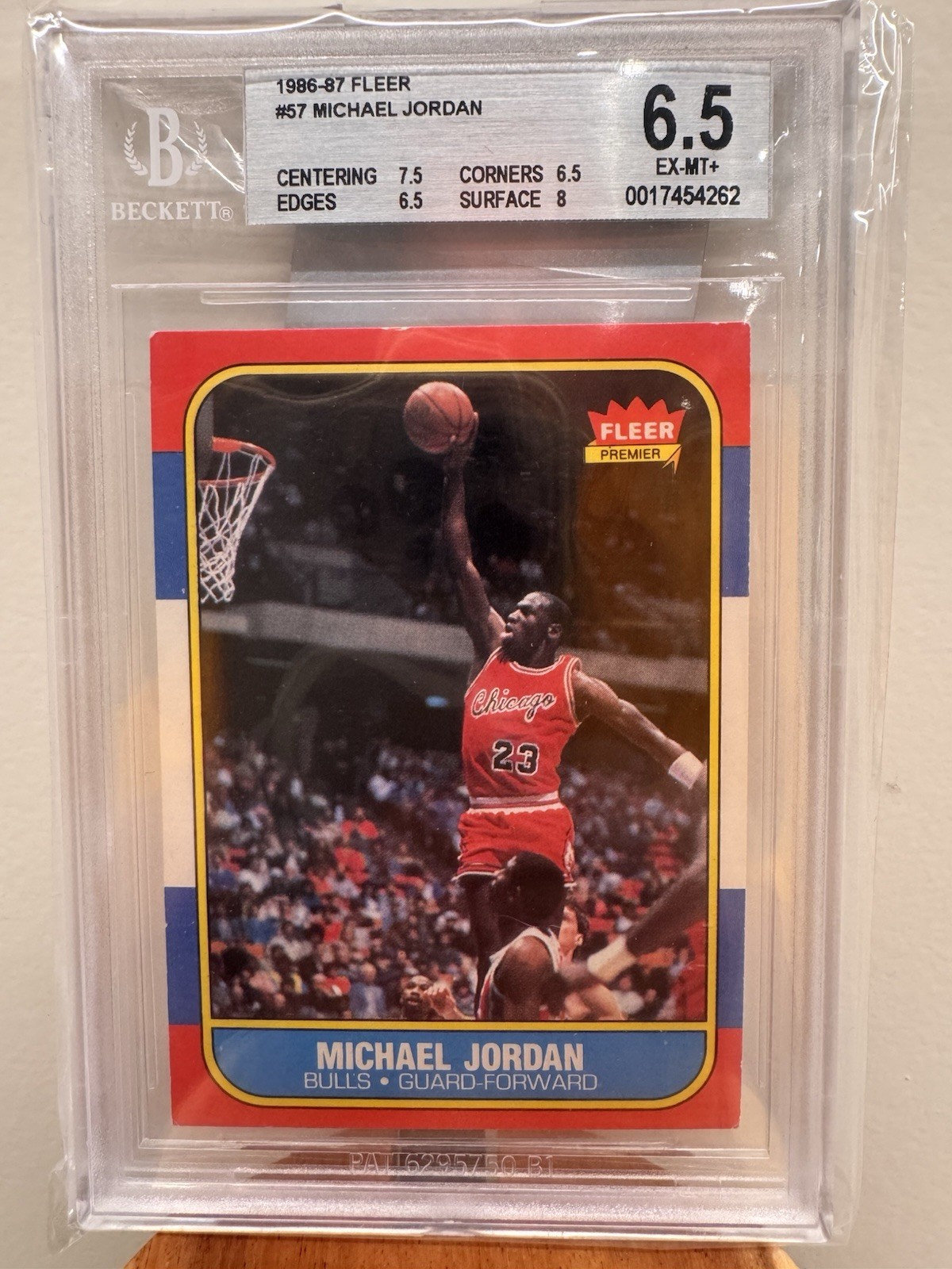 1986-87 Fleer - Michael Jordan #57 (RC) BGS 6.5 (6.5, 7.5 and 8) Rookie