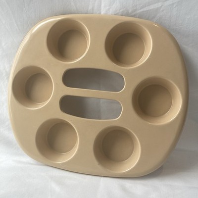 Nordic Ware Microwave Eggs N' Muffin Pan Brown Non Stick Easy Cleanup Vintage