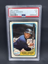 1981 Fleer - Reggie Jackson #79 Batting PSA 5
