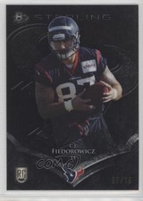 2014 Bowman Sterling Black Refractor 7/75 CJ Fiedorowicz #48 sd0