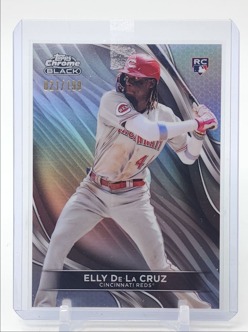 ELLY DE LA CRUZ 2024 TOPPS CHROME BLACK ROOKIE REFRACTOR #17 RC /199 Q4385