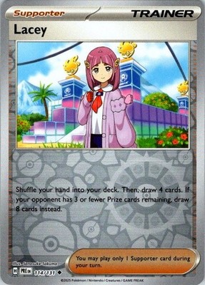 Lacey 114/131 Sv: Prismatic Evolutions Reverse Holo 2025 Nm
