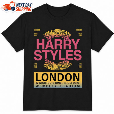 HOT ITEM!! Harry Styles Together Tour 2026 London T-Shirt Wembley All Size S-4XL