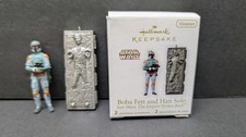 Hallmark Keepsake Miniature Boba Fett & Han Solo Star Wars Ornament Set 2010