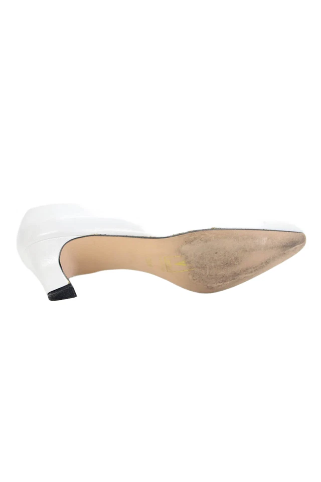 Vaneli Mujer Texturizado Punta Punta Slip On Gatito Tacones Blanco Talla 6.5 Foto 4 de 4