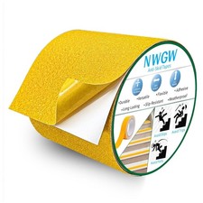 Anti Slip Tape 4" x 30FT, Light Yellow Heavy Duty Waterproof Non-Slip Safety ...