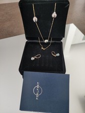 Tahitiperlen Set Ohrringe+Halskette Gold 585 14 Karat