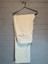 Vintage Ralph Lauren Beige relaxed fit wide leg chinos. Mens 33W 30L 