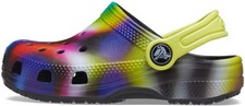 Crocs Kids Classic Solarized Clog  Black/Multi  Authentic New