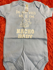 Bobi Essential Newborn Blue Short Sleeve Cotton Crew Bodysuit Snap Nacho