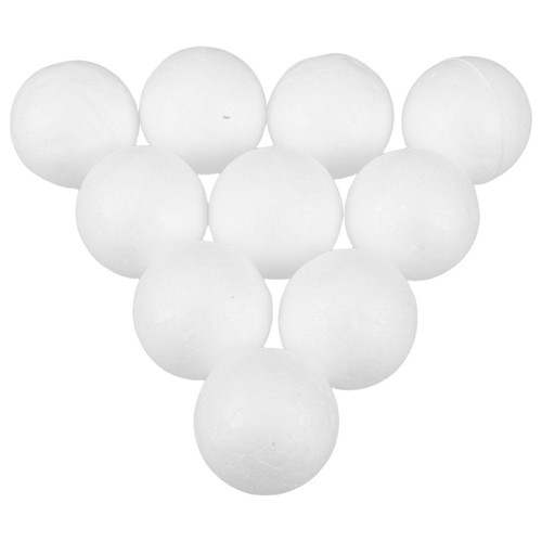 10Pcs White Polystyrene Craft Balls for Christmas Tree Decoration DIY ...