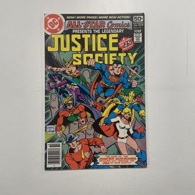 All-star Comics Presents Justice Society #74 1978 FN/VF Final Issue Pence Stamp