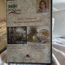 FolkArt One Stroke Donna Dewberry Instructional DVD Glass/Ceramics Reverse 120m