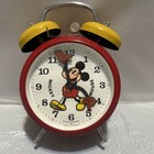 Vintage Disney Mickey Mouse Red Alarm Clock Made in Germany — photo 1