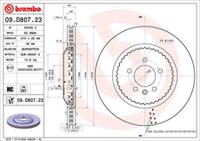 2x 09.D807.23 BREMBO Bremsscheibe Hinterachse für LAND ROVER