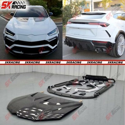 Forged/Carbon Fiber Hood Front Rear Lip Side Skirts For Lamborghini Urus 2018-22