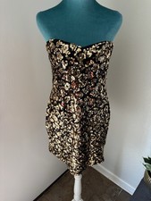 Frederick’s Of Hollywood Black And Gold Sequin Dress Size Large