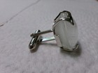 Vtg Cuff Links Liberty Bell Reverse Intaglio Prong Set Silver tone — photo 7