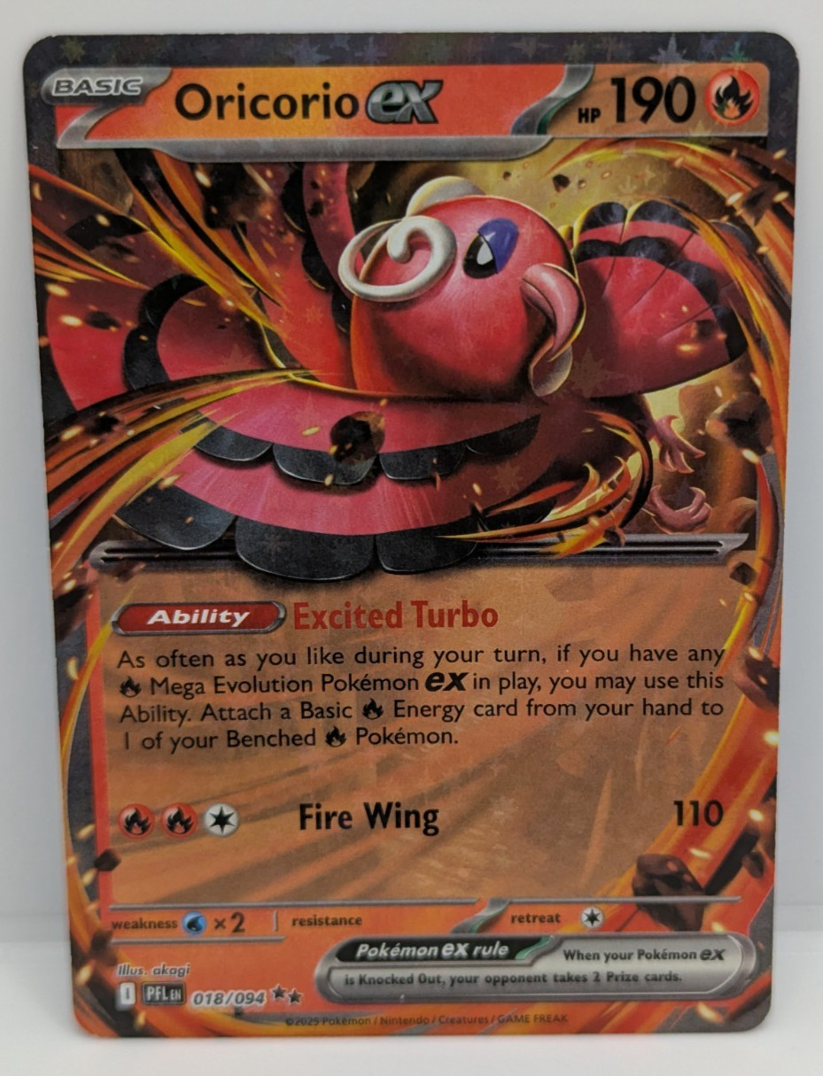 Oricorio ex 018/094 Me02: Phantasmal Flames Holo NM Pokemon