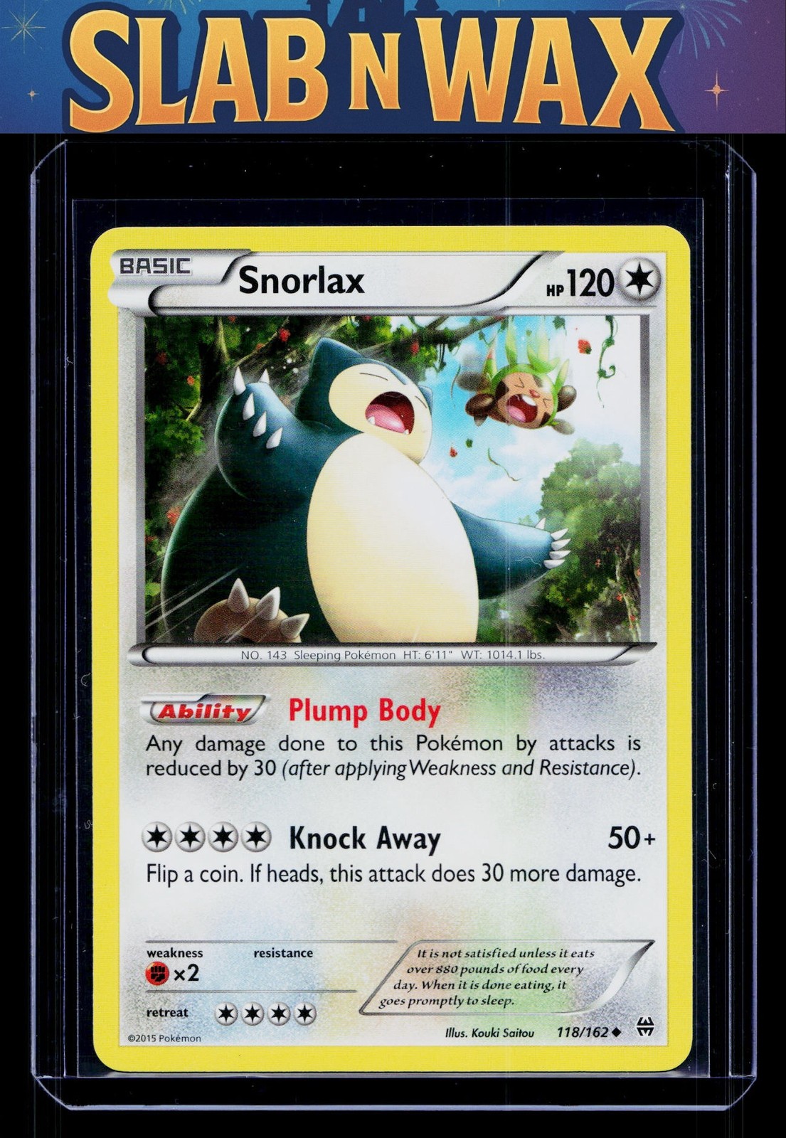 Pokemon tcg XY - BREAKthrough Snorlax #118/162