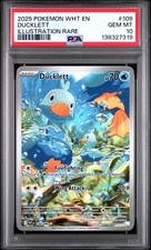 2025 POKEMON WHT EN-WHITE FLARE ILLUSTRATION RARE #109 DUCKLETT PSA 10 on eBay