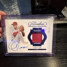 2025 Panini Flawless Cliff Lee Prime Patch Autograph Philadelphia /15