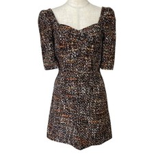 DOLCE & GABBANA Orange Brown Tweed Mini Dress Size 36