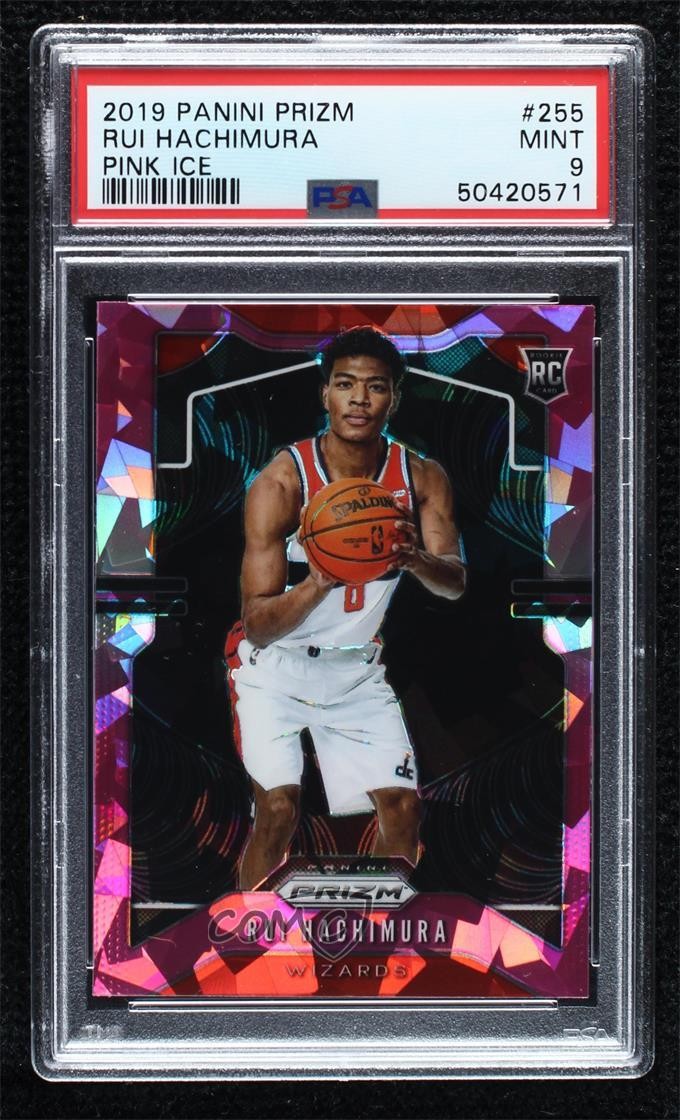 2019-20 Panini Prizm Rookie Pink Ice Prizm Rui Hachimura #255 PSA 9 MINT 2l4