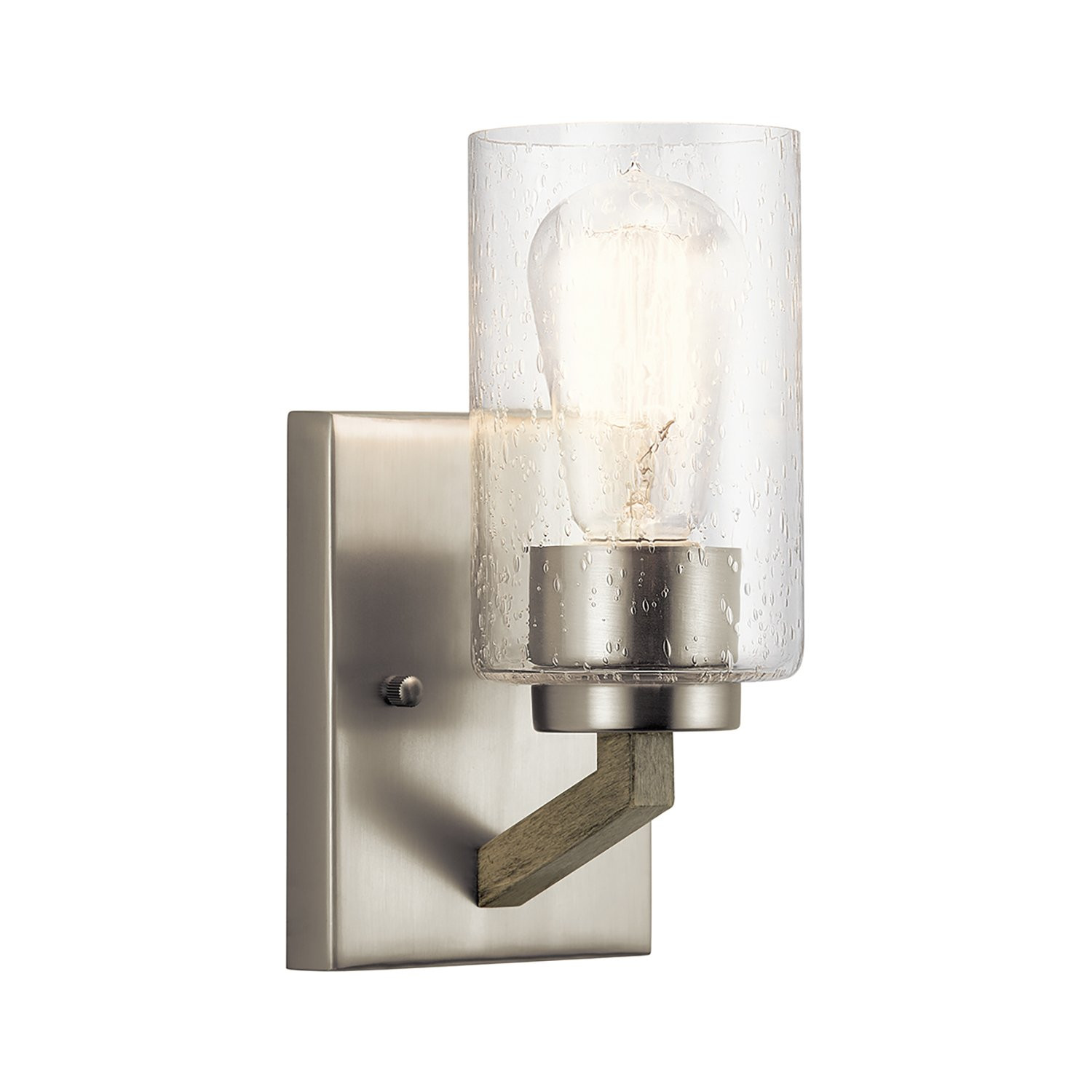 Applique Kichler Deryn Acciaio Grigio 1 Luce E27 | Scheda Tecnica - 1
