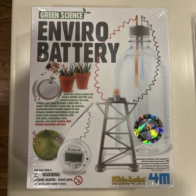 Green Science Enviro Battery Science Experiment Kit Age 8+ Kidz Labs New Sealed