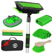 Car Wash Kit, 62'' Car Wash Brush with Long Handle, Soft Bristle Scratch Green